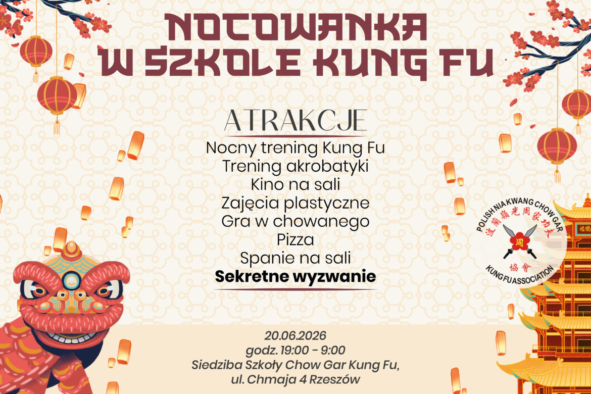 Nocowanka w Szkole Kung Fu